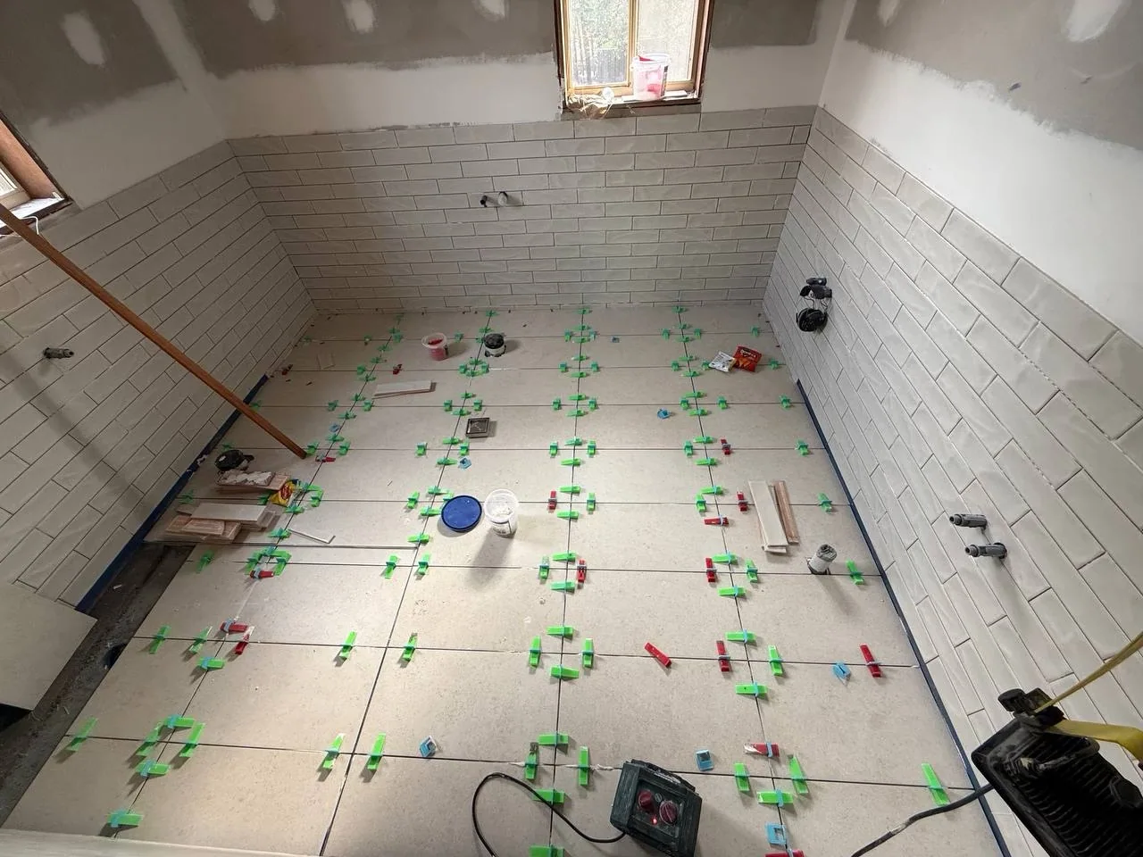 Castle Hill bathroom floor and wall tiling
