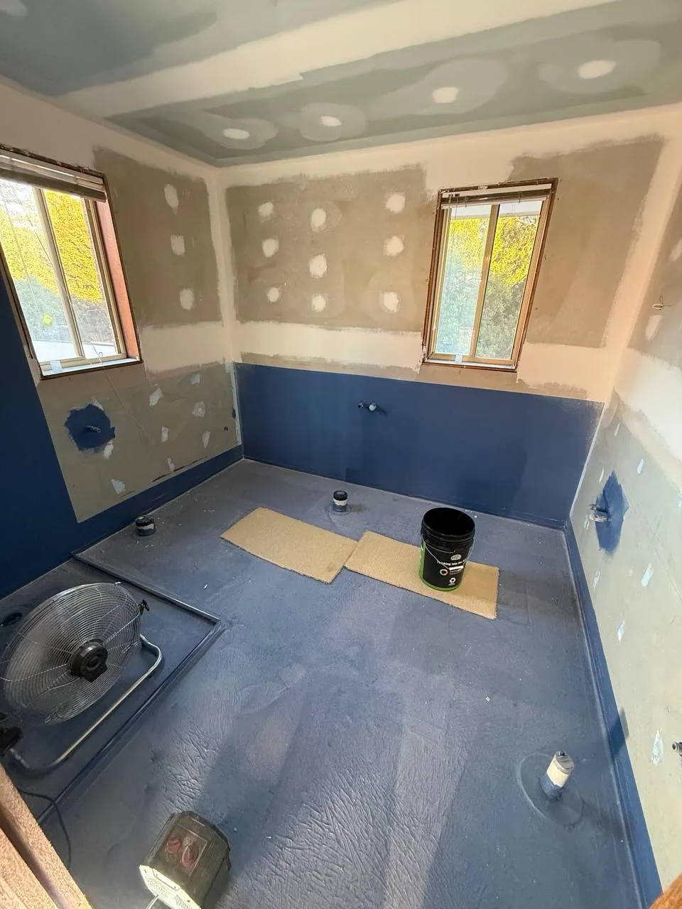 Castle Hill bathroom waterproofing in progress