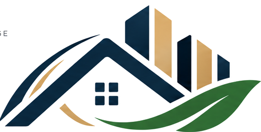 All Service Providers architectural roof, buildings and green leaf logo